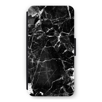 Zwart Marmer 2: iPhone 11 Flip Hoesje