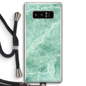 Groen marmer: Samsung Galaxy Note 8 Transparant Hoesje met koord