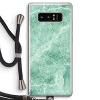 Groen marmer: Samsung Galaxy Note 8 Transparant Hoesje met koord