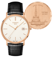 Horlogeband Tissot T600040624.Fatima Leder Zwart 20mm