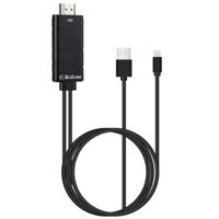 MiraScreen LD10 8-pins naar HDMI USB Smart Converter 1080P HDTV digitale AV kabel lengte: ongeveer 1.8 m voor iPhone X / 8 Plus / 7 Plus / 8 / 7 / 6