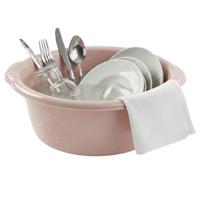 Plasticforte Afwasteil - Afwasbak - 15 liter - beige - rond - 46 x 17 cm - kunststof