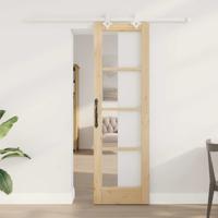Schuifdeur met Hardware Set 61x198.5 cm van Massief Vurenhout