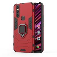 PC + TPU schokbestendige beschermhoes met magnetische ring houder voor vivo V15 (rood)