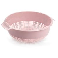Forte PlasticsA keuken vergiet/zeef - kunststof -A Dia 27 cm x Hoogte 10 cm - oud roze - Vergieten - thumbnail