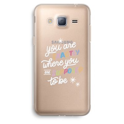 Right Place: Samsung Galaxy J3 (2016) Transparant Hoesje