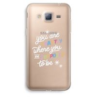 Right Place: Samsung Galaxy J3 (2016) Transparant Hoesje