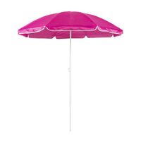 Roze strand parasol van nylon 150 cm - thumbnail