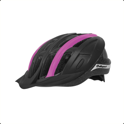Polisport ride in fietshelm l 58-62cm zwart/fuchsia