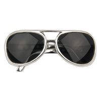 Elvis model verkleed zonnebril zilver - Verkleedbrillen