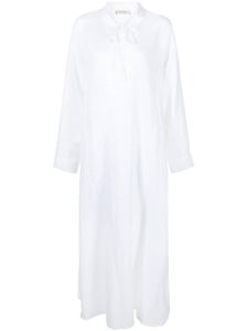 Asceno robe-chemise longue Lisbon en lin - Blanc