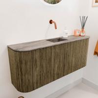 Toiletmeubel Mondiaz Joya Dlux | 103.2 cm | Meubelkleur Dusk | Faye wastafel Oza Wasbak Midden | Zonder kraangat(en)
