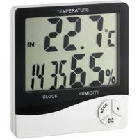 TFA-Dostmann WS 5031 - Thermo-Hygrometer mit Uhrzeitanzeige Binnen Elektronische hygrometer Zwart, Wit - thumbnail