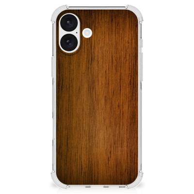 iPhone 16 Plus Stevig Telefoonhoesje Donker Hout iPhone 16 Plus Stevig Telefoonhoesje Donker Hout