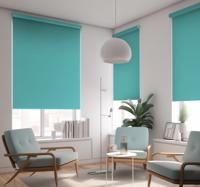 Egale kleur Rolgordijn turquoise