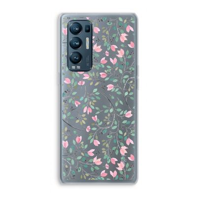 Sierlijke bloemen: Oppo Find X3 Neo Transparant Hoesje