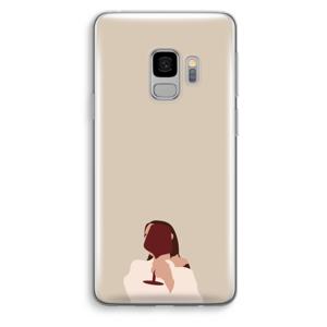 I drink wine: Samsung Galaxy S9 Transparant Hoesje