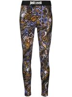 Just Cavalli legging à imprimé peau de serpent - Bleu