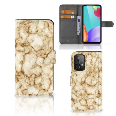 Samsung Galaxy A52 | Bookcase | Marmer Goud | Portemonnee hoesje