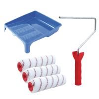 Sorex Verfrollers schilderen set - met beugel en verfbak - 3x anti spat rollers - breedte 25 cm