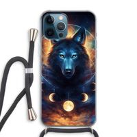 Wolf Dreamcatcher: iPhone 12 Pro Max Transparant Hoesje met koord