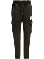 Dolce & Gabbana pantalon cargo fuselé à patch logo - Noir