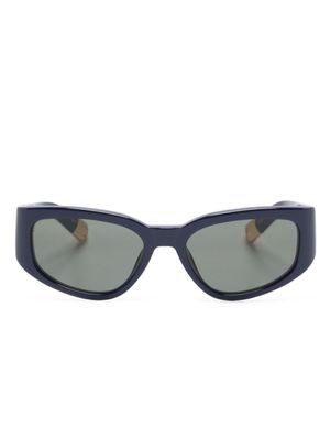 Jacquemus lunettes de soleil à monture rectangulaire - Bleu