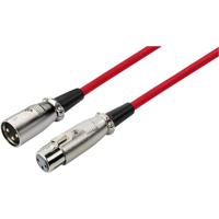 Monacor MEC-100/RT XLR Kabel [1x XLR-stekker - 1x XLR-bus] 1 m Rood