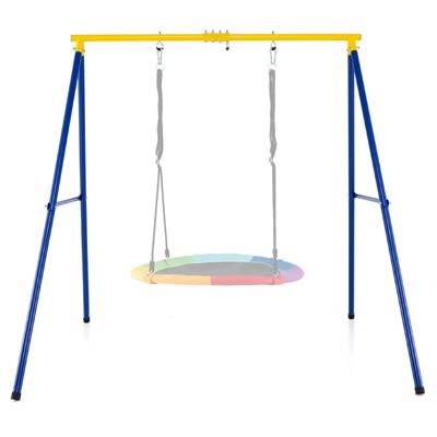 Robuuste Metalen Schommelframe Extra Grote Stalen A-Frame Schommel Frame Schommelstandaard met Grondpennen en Twee Ophangpunten