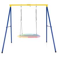 Robuuste Metalen Schommelframe Extra Grote Stalen A-Frame Schommel Frame Schommelstandaard met Grondpennen en Twee Ophangpunten