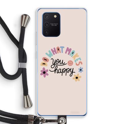 Happy days: Samsung Galaxy Note 10 Lite Transparant Hoesje met koord