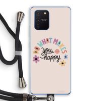 Happy days: Samsung Galaxy Note 10 Lite Transparant Hoesje met koord
