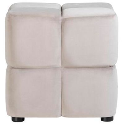 Poef Blokkie - taupe - 43x43x43 cm - Leen Bakker