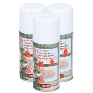 Sneeuwspray - 3x - bus - 150 ml - wit - spuitsneeuw - kunstsneeuw - sneeuwdecoratie