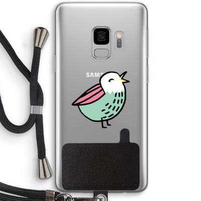 Birdy: Samsung Galaxy S9 Transparant Hoesje met koord