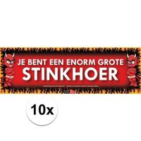 10x Sticky Devil stickers tekst Stinkhoer