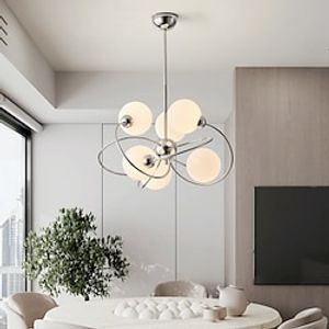 led hanglamp 6-lichts glazen kroonluchter licht moderne gouden kroonluchters hanglamp armatuur vintage globe bal plafond inbouw armatuur 110-240v Lightinthebox