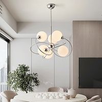 led hanglamp 6-lichts glazen kroonluchter licht moderne gouden kroonluchters hanglamp armatuur vintage globe bal plafond inbouw armatuur 110-240v Lightinthebox
