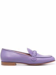 Gianvito Rossi mocassins Belem à design tressé - Violet
