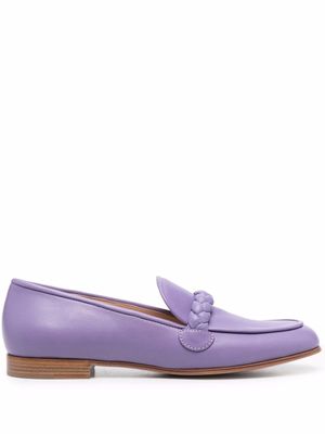 Gianvito Rossi mocassins Belem à design tressé - Violet
