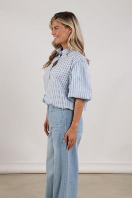 Nukus Blouse Leia Stripe | Cloudy