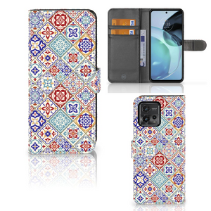 Motorola Moto G72 Bookcase Tiles Color