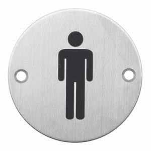 HDD Pro Pictogram Man Rond Inox Plus