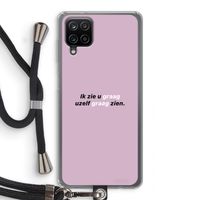 uzelf graag zien: Samsung Galaxy A12 Transparant Hoesje met koord