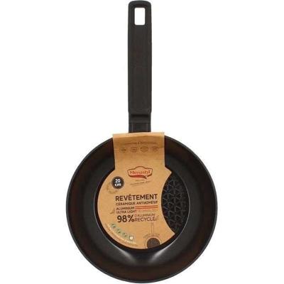 Koekenpan - MENASTYL - 6020635 - Gesmeed aluminium - 20 cm - Zwart - Geschikt voor alle kookplaten, inclusief inductie