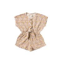 Salted Stories zomer jumpsuit meisjes - geel - Flower bud