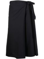 Junya Watanabe MAN pantalon court à fines rayures - Noir