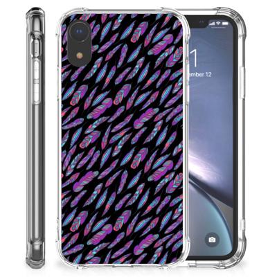Apple iPhone Xr Doorzichtige Silicone Hoesje Feathers Color Apple iPhone Xr Doorzichtige Silicone Hoesje Feathers Color