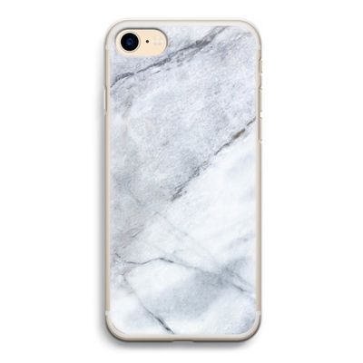 Witte marmer: iPhone 7 Transparant Hoesje