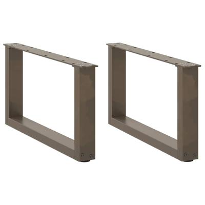 Salontafelpoten 2 st U-vormig 60x(30-31) cm staal naturel